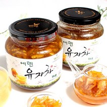 [에덴식품] 무농약 유자와 유기농 설탕으로 만든 유자차, 2개, 1kg, 단품없음