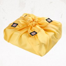 글라라세상 선물포장용 실크 자수보자기 중(88x88cm), 노랑색, 1장