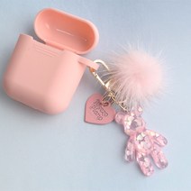 스마트커버 별이떨어지다 에어팟 키링, 글리터핑크밍크