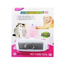 데올 스토어 강아지 고양이 마사지 브러쉬 빗, 핑크, 1개
