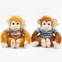 [돌앤돌스] 아망스 골드몽키 봉제인형-중형(25cm)원숭이인형 동물인형 완구, 라이트브라운