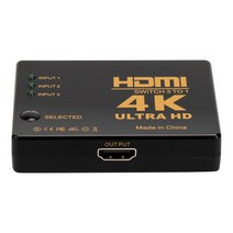 모니터선택기/HDMI 영상음성 지원/출력1 입력3/무전원/삼성 LG 알파스켄 모니터 호환, 468373