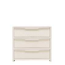 보네드 끌레두 라탄 플라스틱 다용도 수납 서랍장, 3단와이드형서랍장