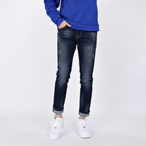 [데님공방] 겨울 기모 남자청바지 스판 히든밴딩 진청 데님팬츠 S-2XL
