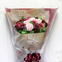 포유더샵 비누꽃다발 25송이 30송이, 카 와인 30송이