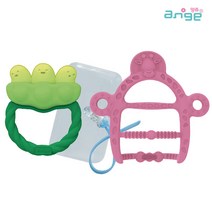 앙쥬 치발기 세트(집게끈+케이스) + 팔찌치발기 치아발육기, 완두콩 치발기 세트(집게끈+케이스), 팔찌 치발기 기린(핑크)
