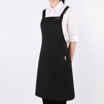 미단디자인 HAP004(M) 바리스타 쉐프 카페 주방 업소용 행사용 앞치마, 블랙, 1개