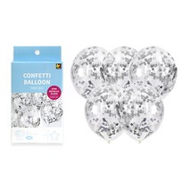 와우파티코리아 컨페티풍선 (5개입), 실버 스타