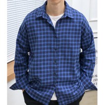 장롱 남자 풀오버 체크셔츠남방