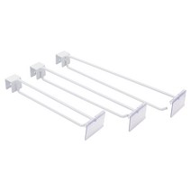 위드금창 각파이프20X30 이중후크 화이트벽선반 가격표시 부속, 화이트 300mm