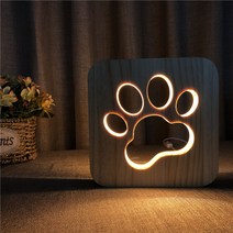 토브스 8종 나무 LED 무드등 대형 (190 x 190mm), 발바닥