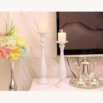 ms소품세상 화이트 캔들홀더 웨딩촛대 4289w, 4289W(대)