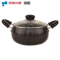 키친아트 쥬노블랙 경질, 양수냄비 1개 + 강화유라 1개, 20cm