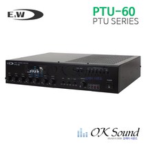 E&W PTU-60 60W 5존 스피커셀렉터 챠임 사이렌 USB튜너 방송용앰프