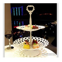 ms소품세상 화이트 2단 케익 머핀 스탠드 3087