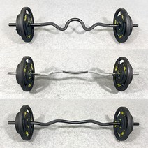 헬스프라자 TPU 디럭스 경량컬바세트 시리즈, 블랙 경량컬바+경량아령봉, 41kg