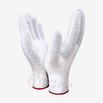 장갑이네 얇은 색사 칼라 표백 도트 작업 면장갑 목장갑, 칼라면장갑 흰색 10켤레, 1개