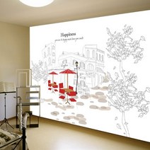 프렌체 맞춤제작 30가지 도시디자인 UV프린팅 포인트벽지, 디자인03