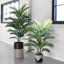 블루밍앤미 NEW 아레카야자 인테리어 조화 나무, 60cm, 리본 추가 안함