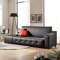 서광퍼니처 디바 라텍스 3인용소파 스툴세트, 디바 3인용소파 다크브라운/착석시 왼팔/스툴포함