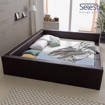 셀레스타 저상형 패밀리침대 양쪽가드 프레임 Q+SS 독립매트포함, 네이비