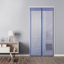 현관(소) 모기장 100x210-블루/자석 방충망 대형 창문, 단품
