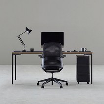 데스커 1800x700 컴퓨터 책상 DSAD118D, 상판-빈티지블랙/다리-빈티지블랙
