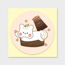 초밥간장친구 B92 마감스티커 도무송제작, 단품
