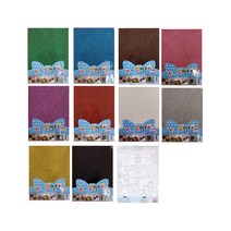 경원상사 반짝이(글리터)펠트지 단색10매(비접착)12color, 05. 검정(10매/비접착)