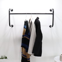 지엔디스플레이 옷가게 의류매장 벽고정 부착 벽행거, 흰색 120cm