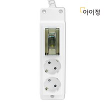 현대일렉트릭 고용량 멀티탭 과부하차단 멀티콘센트 에어컨용 4000W, 2구 5M (누전)