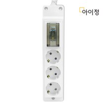 현대일렉트릭 고용량 멀티탭 과부하차단 멀티콘센트 에어컨용 4000W, 3구 10M (누전)
