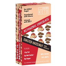 Kiss My Keto 케토제닉 다크 초콜릿, 340g, 토스티드 헤이즐넛(Toasted Hazelnut), 1개