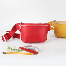 천연소가죽 심플 데일리힙색 다양한 컬러 키홀더증정 유럽여행가방