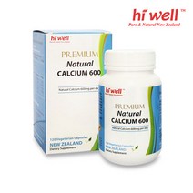 Hiwell [뉴질랜드 칼슘] 하이웰 프리미엄 내추럴 칼슘 600mg 120베지캡슐 1개 (치약사은품증정)
