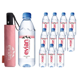 에비앙 생수 500ml x 12p + 우산 세트, 1세트, 500ml