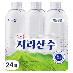 청정골지리산수 무라벨, 24개, 2L