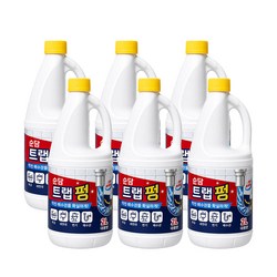 순담 트랩펑 배수구세정제/ 세제/ 세정제/ 락스/ 욕실변기세제, 6개, 2L