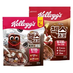 켈로그 시리얼 첵스초코 570g x + 첵스초코 쿠키앤크림 420g x