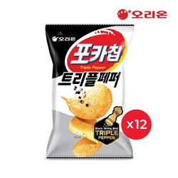 오리온 포카칩 트리플페퍼M(60g) x 12개 스낵박스 스낵세트 유치원 학원 과자 간식선물세트 스낵팩