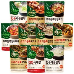 비비고 국 탕 찌개 10종, 500g, 10개