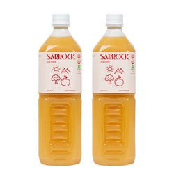 1L대용량 100프로 NFC 착즙주스 사과 샤르락 물한방울도 넣지 않은 사과즙 해썹, 2개, 1L