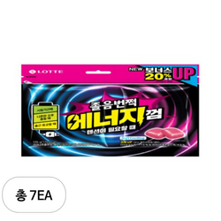 롯데웰푸드 졸음번쩍 에너지껌 리필, 105g, 7개