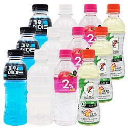 [한번에먹자] 미니페트 이온음료 4종 혼합 / 포카리스웨트3 + 파워에이드3 + 이프로제로3 + 게토레이3, 300ml