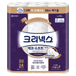 크리넥스 데코 앤 소프트 화이트 천연펄프 3겹 고급롤화장지, 왜 선택해야 할까요?