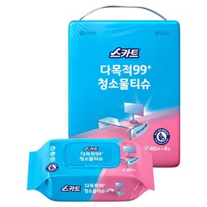 스카트 잘 닦이는 다목적 99플러스 청소물티슈 60p