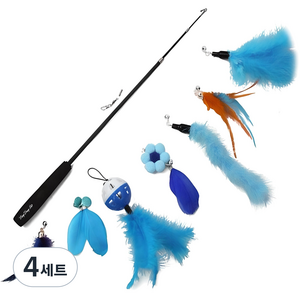 딩동펫 고양이 컬러풀 낚싯대 8종 세트