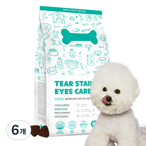본아페티 강아지 기능성 사료, 눈물개선/눈건강, 1kg, 6개