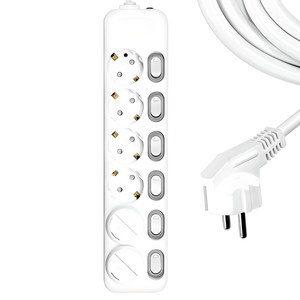 써지오 개별스위치 멀티탭 6구 DH-1668-MT + 안전커버 2p 랜덤 발송