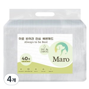 마로 고흡수 냄새잡는 반려견 배변패드, 4개, 40개입 · 40개입 · 4개